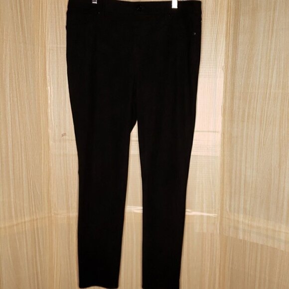 Chico's Womens Black Suede Feel Slim Pants Large - Picture 4 of 10
